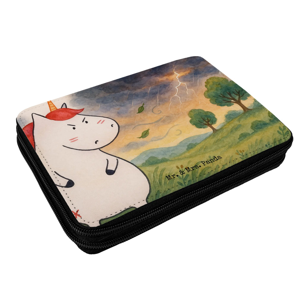 Leather folder unicorn Fury Design pupil, pencil case, gift, motif, school, pencil bag, enrolment, primary school, child, pen roll, unicorn, unicorns, listless, announcement, office gift, colleg gift, work, reality, office, stupid questions, angry, Unicorn