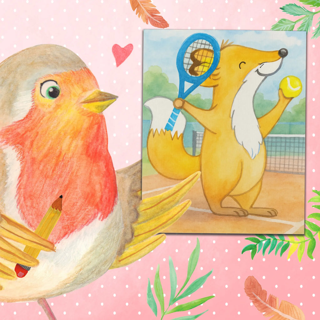 Paint by Numbers Fox play tennis Design Gift, sport, hobby, giving, thank you, award, profit, athlete, tennis club, tennis tournament, Playing tennis, ball sport