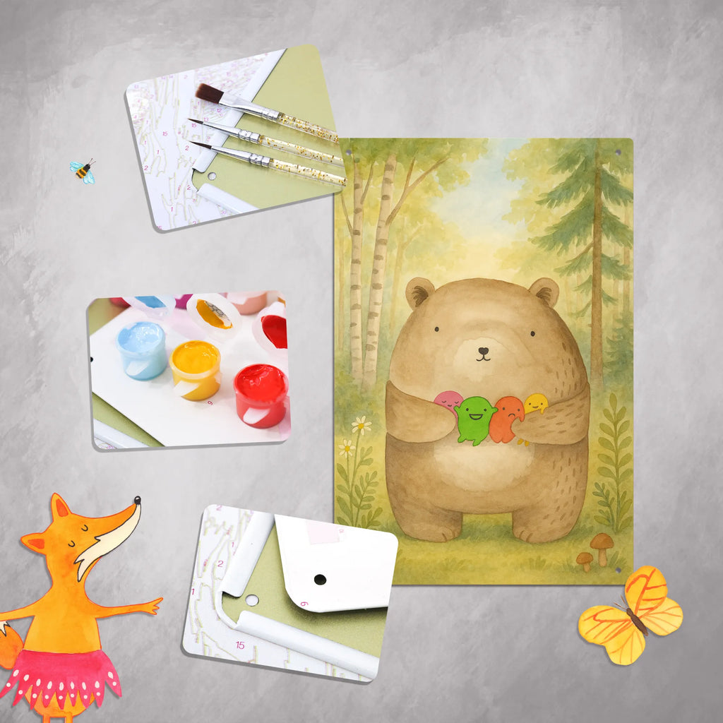 Malen nach Zahlen Metallschild Bär Gefühl Design Malen nach Zahlen, Kreativität, DIY, Malen, Ausmalbild, Baseln, Künstler, Kunstwerk, Bastelidee, Bär, Teddy, Teddybär, Wahnsinn, Verrückt, Durchgedreht