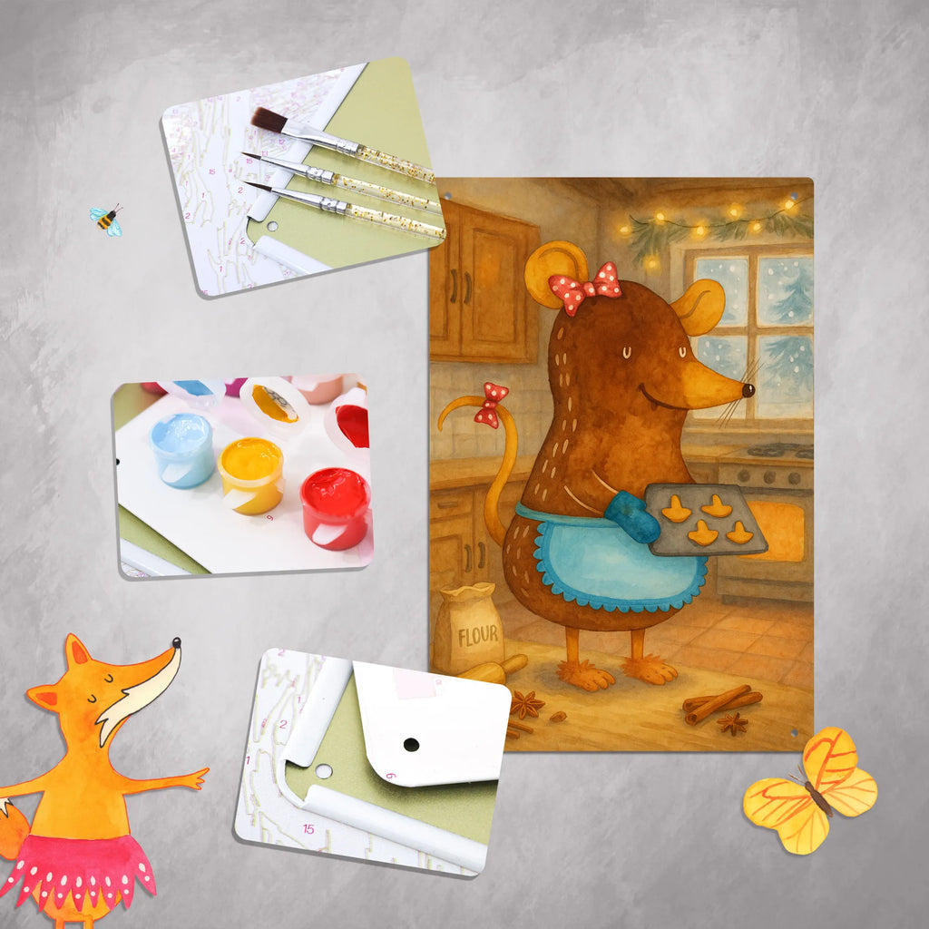 Malen nach Zahlen Metallschild Maus Kekse Design Ausmalbild, Baseln, Kreativität, DIY, Malen nach Zahlen, Bastelidee, Kunstwerk, Malen, Künstler, Winter, Weihnachten, Weihnachtsdeko, Nikolaus, Advent, Heiligabend, Wintermotiv, Plätzchen, Weihnachtsbäckerei, Weihnachtskekse, Maus, Chaosqueen, backen, Kekse