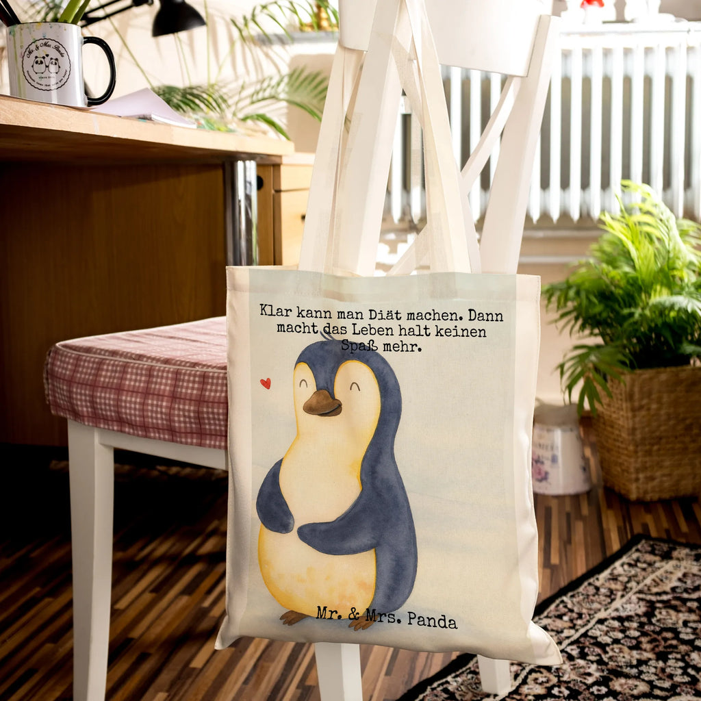 Tote bag Penguin diet Design Laptoptasche, Beuteltasche, Jutetasche, Jutebeutel, Schultertasche, Stofftasche, Badetasche, Tasche, Umhängetasche, Einkaufstasche, Beutel, Strandtasche, Einkaufstüte, Tragetasche, Shopper, Stoffbeutel, Pinguin, Gewicht, Selbstliebe, Selbstrespekt, Pinguine, Abspecken, Körperliebe, Motivation, Abnehmen, Diät