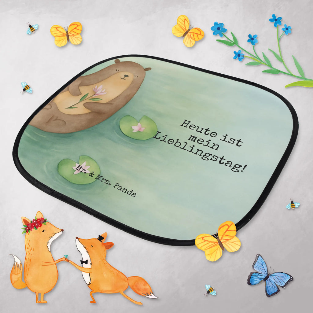 Car sun shade otter Water Lily Design children, sun protection, windows, car, gift, family, back seat, sun visor, otter, marten, sea otter, European otter, water mammal, aquatic animal, baby otter, predator, water, otter gifts, animal lover, gift ideas for animal lovers, animal, mammal, water animal, gifts for people in love