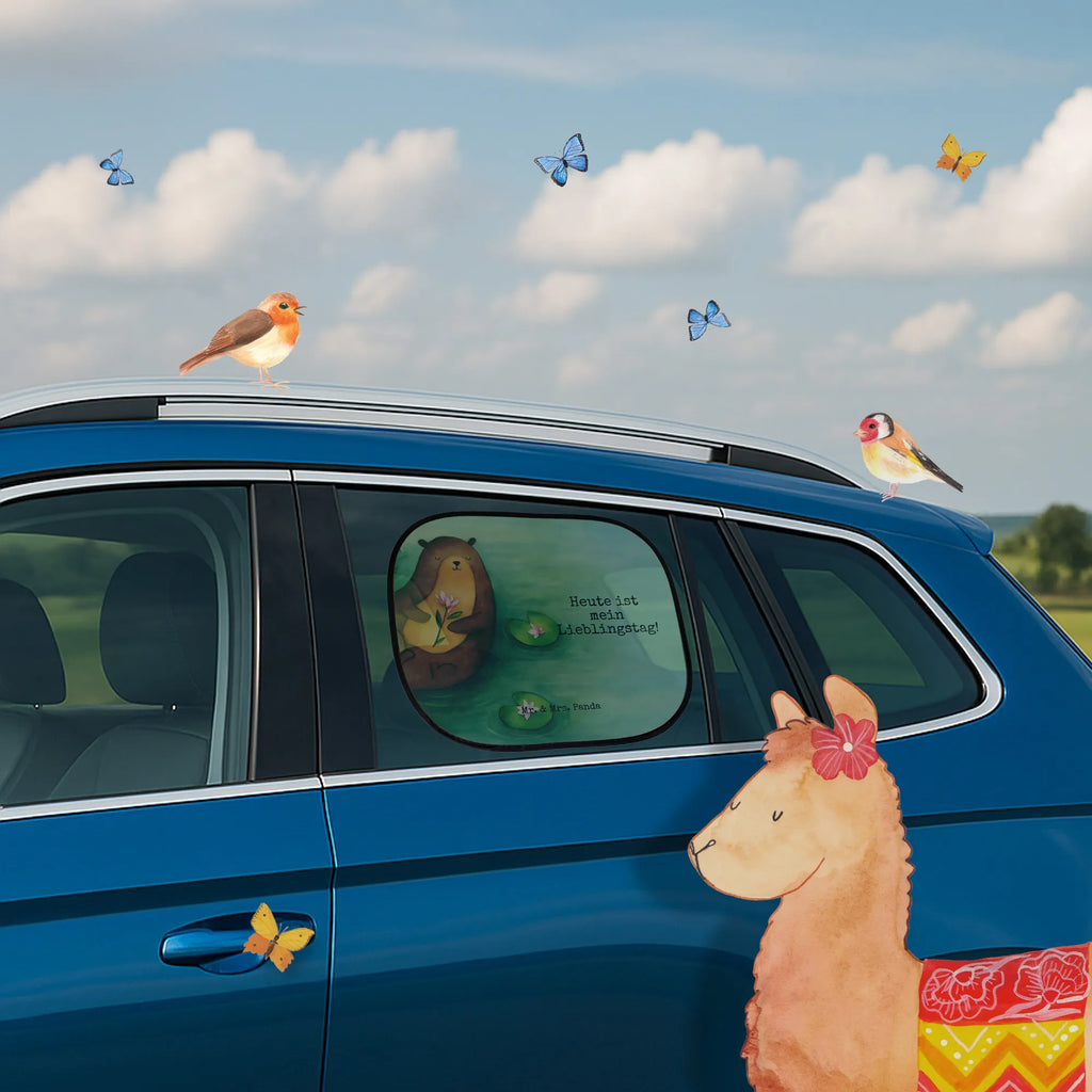 Car sun shade otter Water Lily Design children, sun protection, windows, car, gift, family, back seat, sun visor, otter, marten, sea otter, European otter, water mammal, aquatic animal, baby otter, predator, water, otter gifts, animal lover, gift ideas for animal lovers, animal, mammal, water animal, gifts for people in love