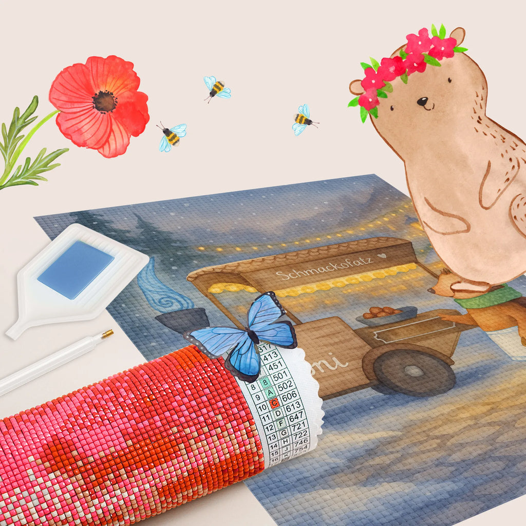 Diamond Painting hedgehog Chestnuts Design Winter, Christmas, Christmas time, snow