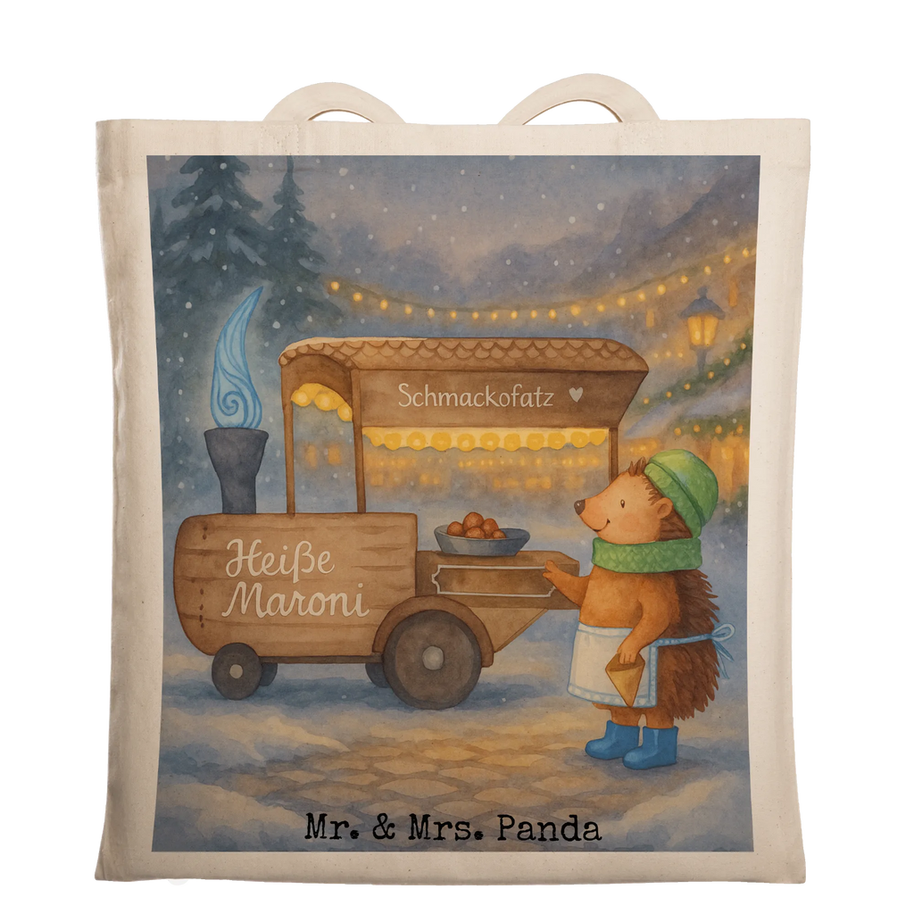 Tote bag hedgehog Chestnuts Design Tasche, Schultertasche, Shopper, Umhängetasche, Laptoptasche, Jutetasche, Einkaufstasche, Stofftasche, Beuteltasche, Tragetasche, Jutebeutel, Einkaufstüte, Stoffbeutel, Badetasche, Beutel, Strandtasche, Winter, Weihnachten, Weihnachtsdeko, Nikolaus, Advent, Heiligabend, Wintermotiv, Duft, Weihnachtsmarkt, Maronen, Kastanien