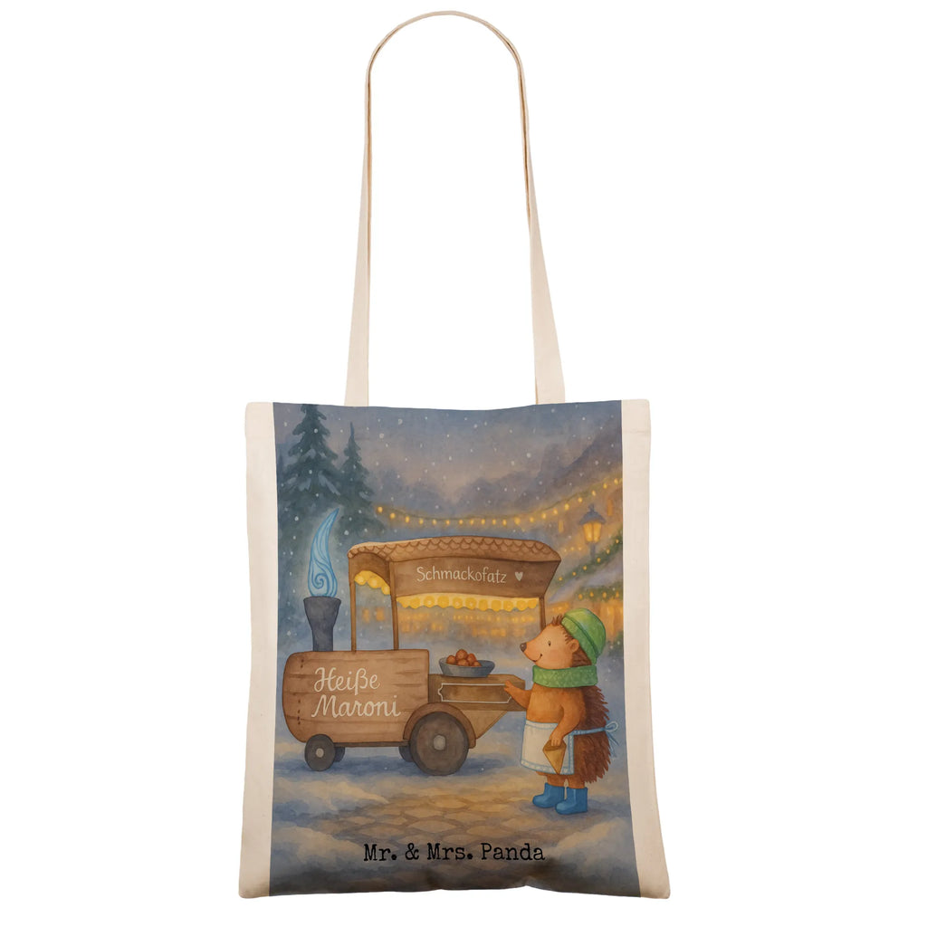 Tote bag hedgehog Chestnuts Design Tasche, Schultertasche, Shopper, Umhängetasche, Laptoptasche, Jutetasche, Einkaufstasche, Stofftasche, Beuteltasche, Tragetasche, Jutebeutel, Einkaufstüte, Stoffbeutel, Badetasche, Beutel, Strandtasche, Winter, Weihnachten, Weihnachtsdeko, Nikolaus, Advent, Heiligabend, Wintermotiv, Duft, Weihnachtsmarkt, Maronen, Kastanien