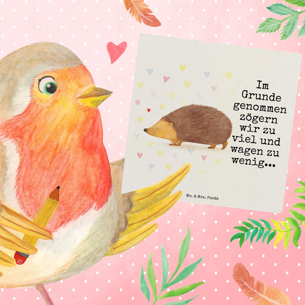 Deluxe Card Hedgehog hearts Design Karte, Grußkarte, Klappkarte, Einladungskarte, Glückwunschkarte, Hochzeitskarte, Geburtstagskarte, Hochwertige Grußkarte, Hochwertige Klappkarte, Tiermotive, Gute Laune, lustige Sprüche, Tiere, Liebe, Herz, Herzen, Igel, Vertrauen, Kuss, Leben