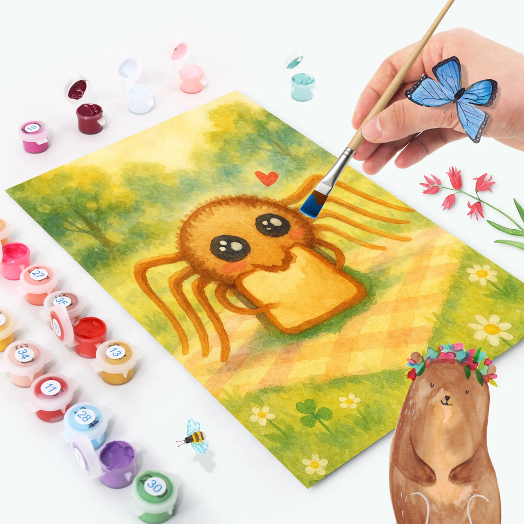 Malowanie według numerów Pająk Agata kanapka Design Kunstwerk, DIY, Ausmalbild, Malen nach Zahlen, Bastelidee, Künstler, Malen, Baseln, Kreativität, Spinne Agathe, Spinne, Agathe, Videos, Merchandise, Lebensfreude, Glück, Hunger, Hungrig, Verfressen, Alles wird gut, Mut