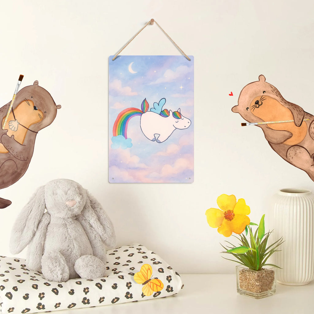 Metalowy szyld do malowania po numerach jednorożec Latający koń Design Jednorożec, jednorożce, dekoracje jednorożca, jednorożec