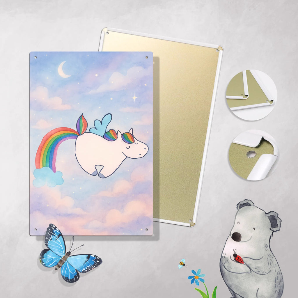 Metalowy szyld do malowania po numerach jednorożec Latający koń Design Jednorożec, jednorożce, dekoracje jednorożca, jednorożec