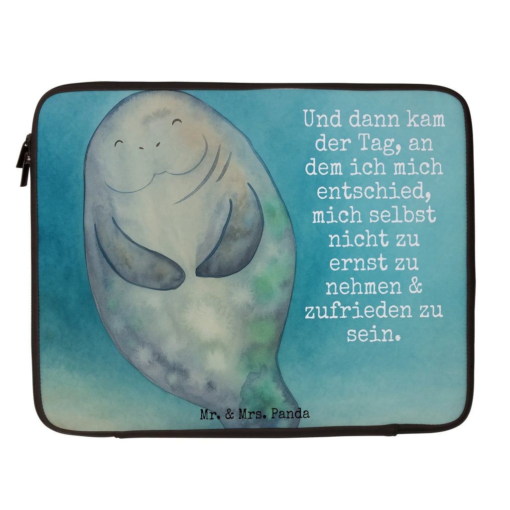 Laptop Bag manatee happy Design Seafood, aquatic animals, ocean, sea, fish, shells, corals, reef, whale, narwhal, sea urchin, lobster, platypus, turtle, manatee, crocodile, orca, shrimp, gifts for seafood lovers, water world, underwater animals, underwater world, vacation, deep sea, seafood fans, gift ideas, seafood decoration, seafood posters, Girlfriend, Satisfaction, Carefulness, New start, Lovesickness, New beginning, Manatees, Respect, Manatee, Self-love
