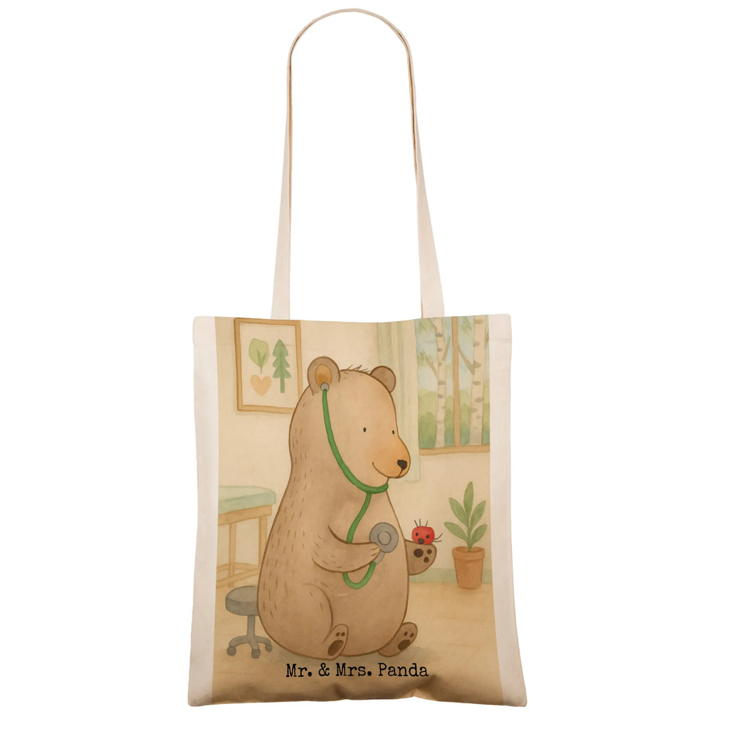 Tote bag bear Physician Design shopper, shopping bag, cloth bag, shoulder bag, Carrier bag, jute bag, cotton bag, bag, pouch, bear, teddy, teddy bear, cuddly toy, Professor, Doctor, Bear