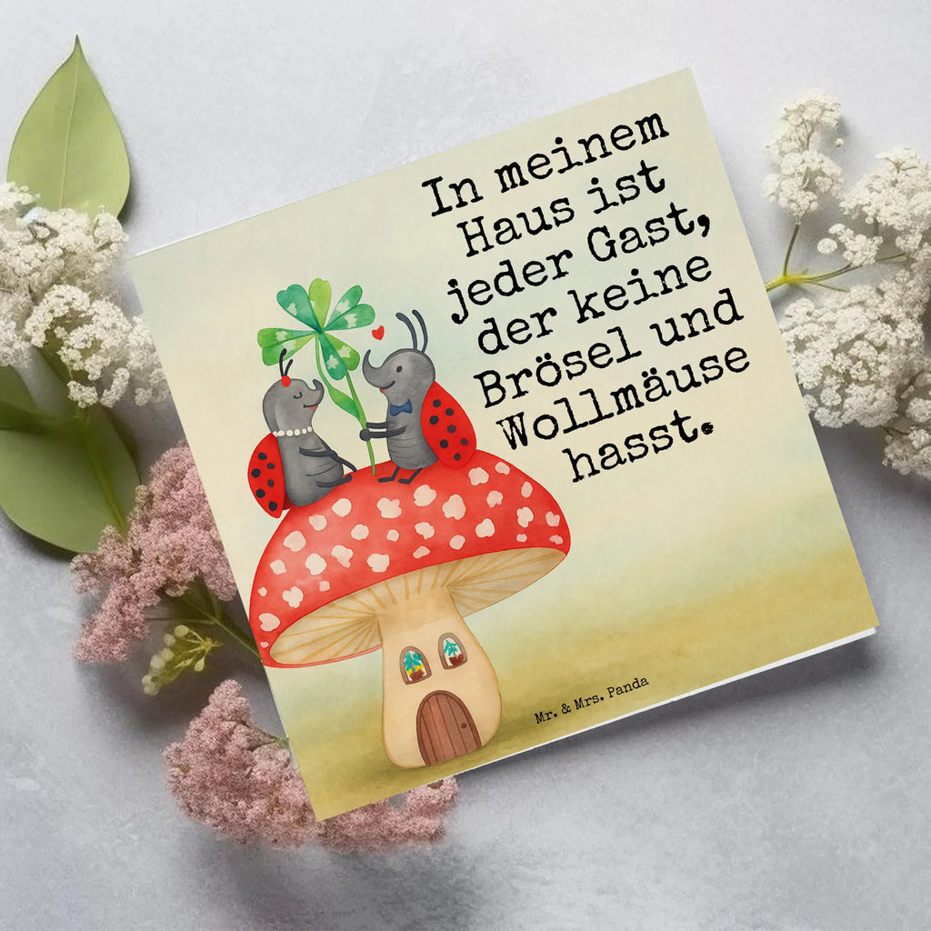 Deluxe Karte Marienkäfer Fliegenpilz Design Karte, Grußkarte, Klappkarte, Einladungskarte, Glückwunschkarte, Hochzeitskarte, Geburtstagskarte, Hochwertige Grußkarte, Hochwertige Klappkarte, Tiermotive, Gute Laune, lustige Sprüche, Tiere, Haus, Wohnung, zuhause, Fliegenpilz, Marienkäfer, Fleigenpilzhaus