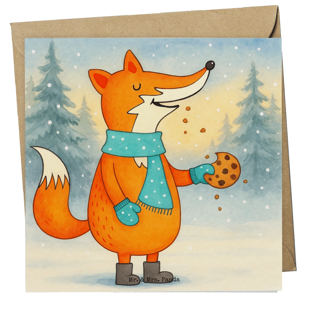 Deluxe Card Fox biscuit Design Klappkarte, Hochzeitskarte, Hochwertige Klappkarte, Geburtstagskarte, Einladungskarte, Karte, Glückwunschkarte, Hochwertige Grußkarte, Grußkarte, Fuchs, Winter, Küche Deko, Weihnachtszeit, Backen Spruch, Plätzchen, Kekse, Liebe, Füchse