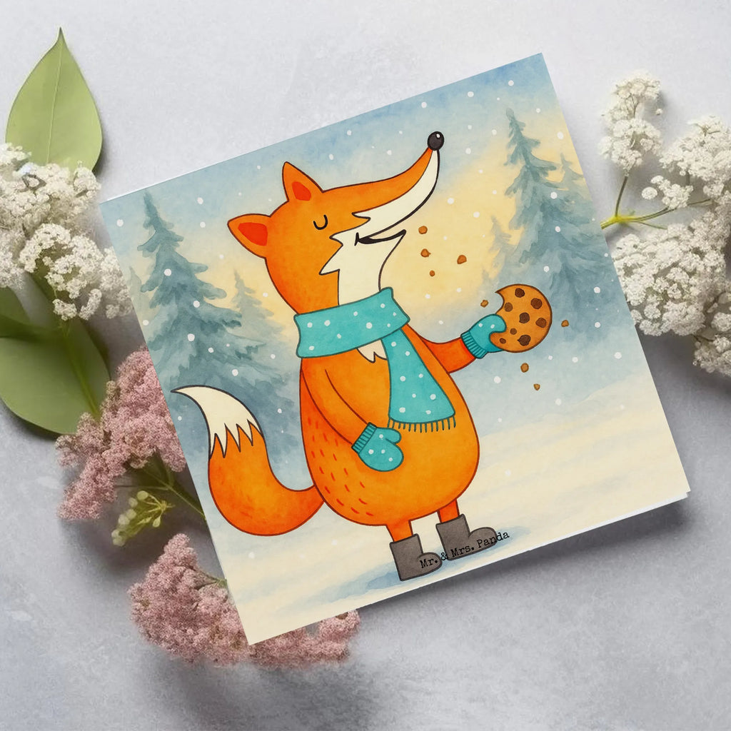 Deluxe Card Fox biscuit Design Klappkarte, Hochzeitskarte, Hochwertige Klappkarte, Geburtstagskarte, Einladungskarte, Karte, Glückwunschkarte, Hochwertige Grußkarte, Grußkarte, Fuchs, Winter, Küche Deko, Weihnachtszeit, Backen Spruch, Plätzchen, Kekse, Liebe, Füchse