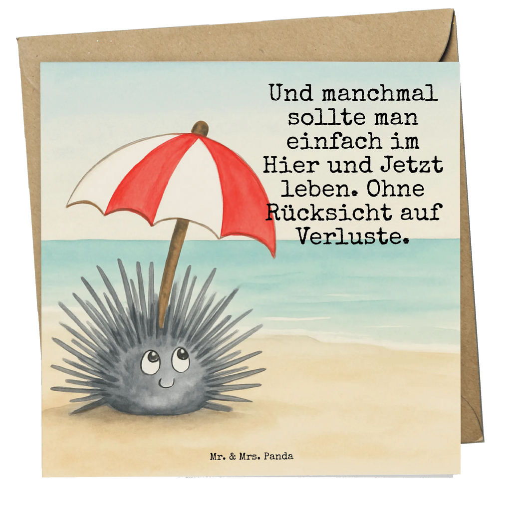 Deluxe Karte Seeigel Design Karte, Grußkarte, Klappkarte, Einladungskarte, Glückwunschkarte, Hochzeitskarte, Geburtstagskarte, Hochwertige Grußkarte, Hochwertige Klappkarte, Meerestiere, Meer, Urlaub, Seeigel, Achtsamkeit, Selbstakzeptanz, Selbstliebe, Hier und Jetzt, Leben, Lebe