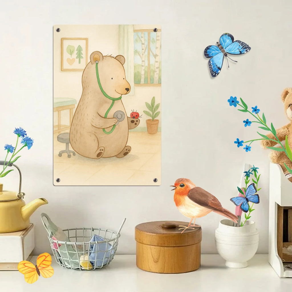 Malen nach Zahlen Metallschild Bär Arzt Design Kunstwerk, Bastelidee, Malen, Künstler, Ausmalbild, Baseln, DIY, Malen nach Zahlen, Kreativität, Bär, Teddy, Teddybär, Ärztin, Professorin, Doktor, Doktorin, Professor, Arzt