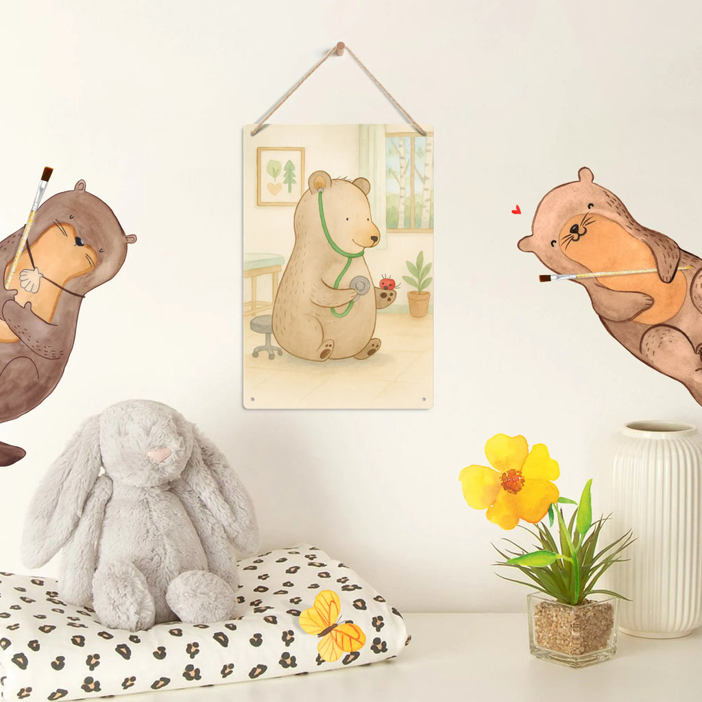 Malen nach Zahlen Metallschild Bär Arzt Design Kunstwerk, Bastelidee, Malen, Künstler, Ausmalbild, Baseln, DIY, Malen nach Zahlen, Kreativität, Bär, Teddy, Teddybär, Ärztin, Professorin, Doktor, Doktorin, Professor, Arzt