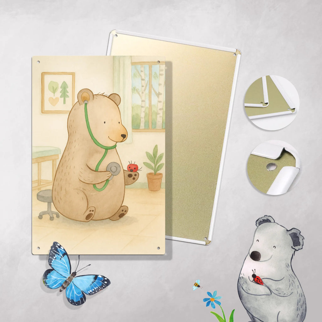 Malen nach Zahlen Metallschild Bär Arzt Design Kunstwerk, Bastelidee, Malen, Künstler, Ausmalbild, Baseln, DIY, Malen nach Zahlen, Kreativität, Bär, Teddy, Teddybär, Ärztin, Professorin, Doktor, Doktorin, Professor, Arzt