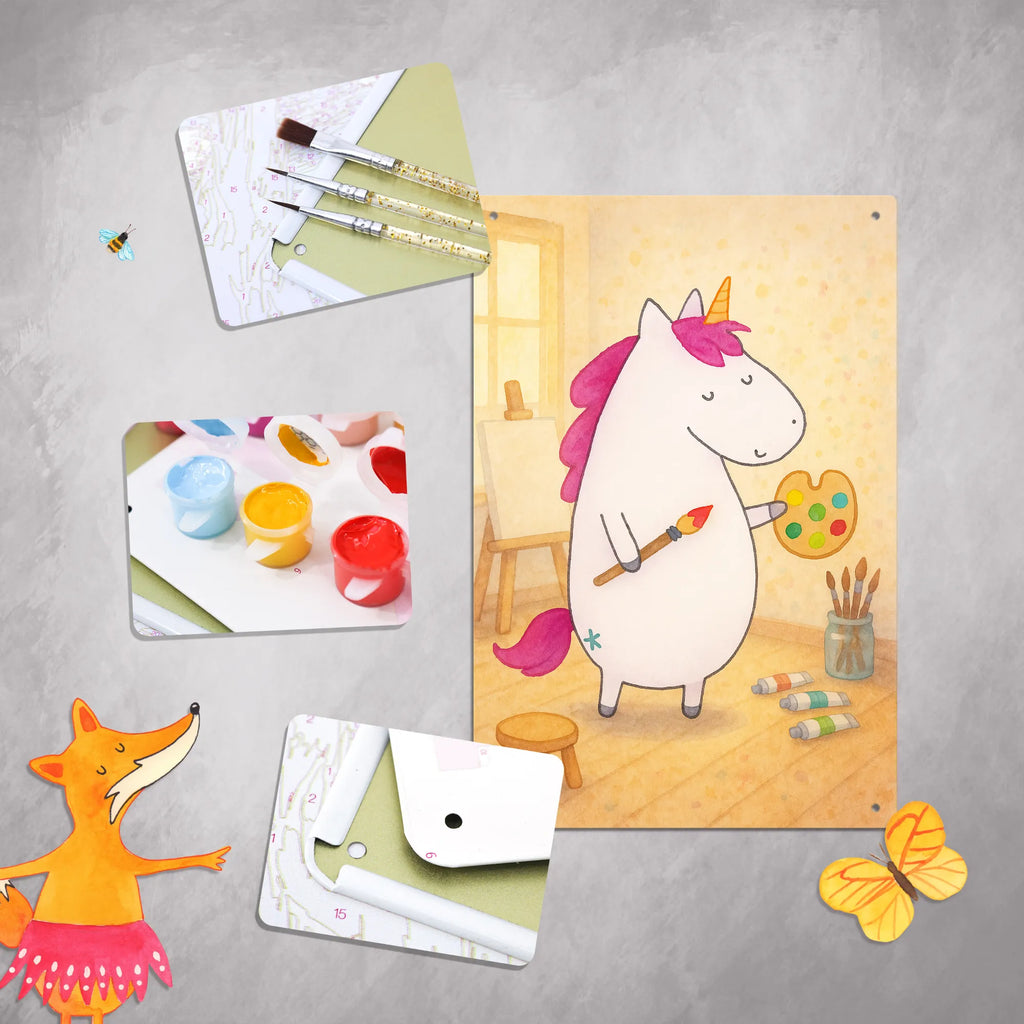 Malen nach Zahlen Metallschild Einhorn Künstler Design Malen nach Zahlen, Baseln, DIY, Malen, Bastelidee, Kunstwerk, Künstler, Kreativität, Ausmalbild, Einhorn, Einhörner, Einhorn Deko, Unicorn, Artist, Farbe, Englisch, Maler, Welt, Geschenk, Zeichnen, Pinsel, Stift