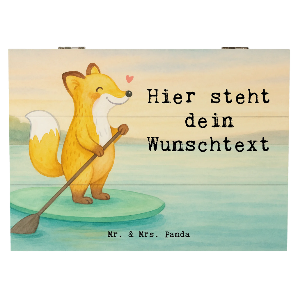 Personalizowane drewniane pudełko lis Wiosłowanie na stojąco Design Prezent, Sport, Dyscyplina sportowa, Hobby, Darować, Dziękuję, Dzięki, Wyróżnienie, Wygrana, Sportowiec