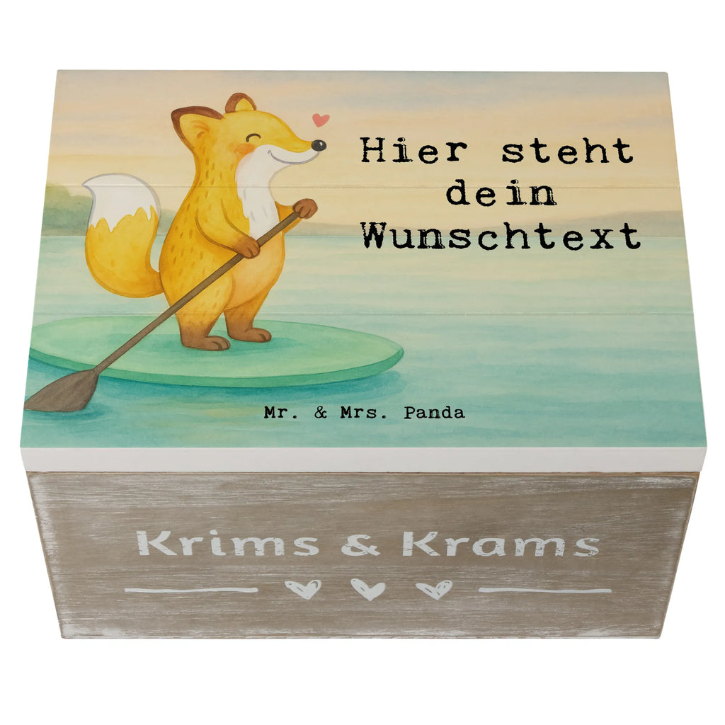 Personalizowane drewniane pudełko lis Wiosłowanie na stojąco Design Prezent, Sport, Dyscyplina sportowa, Hobby, Darować, Dziękuję, Dzięki, Wyróżnienie, Wygrana, Sportowiec