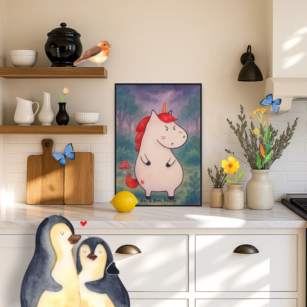 Poster Einhorn Wut Design Wanddeko, Raumdekoration, Handgemaltes Poster, Bild, Kunstdruck, Designposter, Kinderposter, Mr. & Mrs. Panda Poster, Poster, Posterdruck, Küchenposter, Wandposter, Wanddeko Bild, Wanddekoration, Einhorn, Einhörner, Einhorn Deko, Unicorn, Realität, Büro, wütend, Spaß, lustig, lustlos, dumme Fragen, Geschenk, Ansage, nein, Arbeit