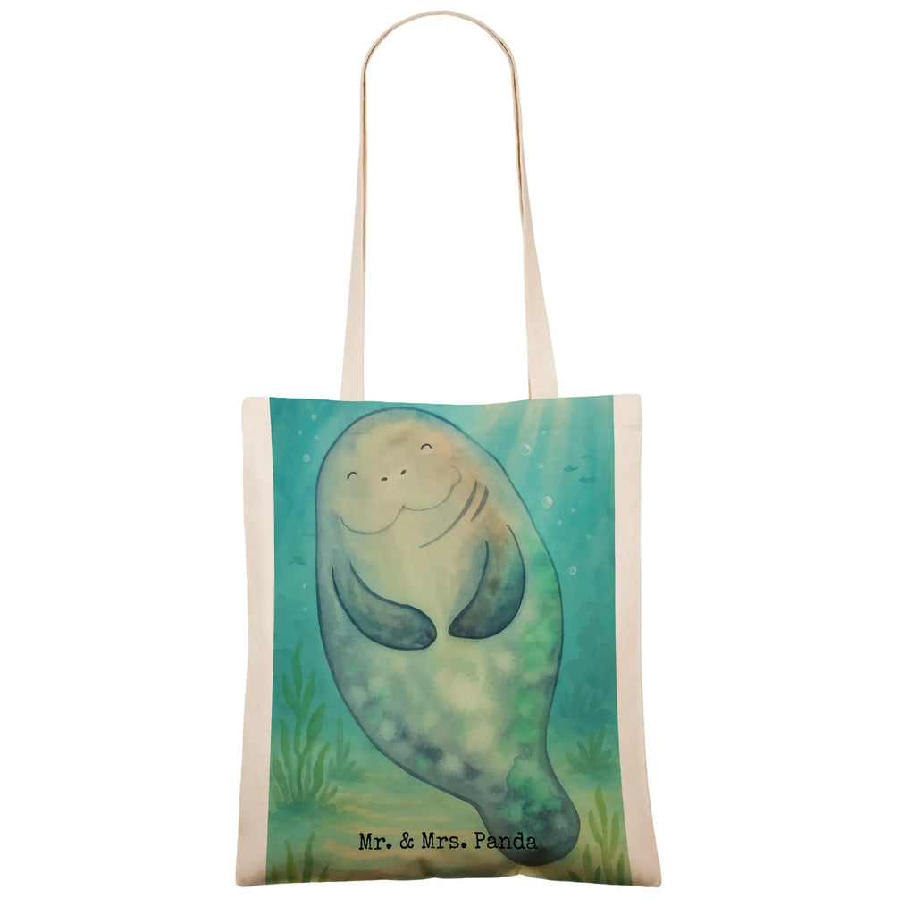 Tote bag manatee happy Design jute bag, shoulder bag, pouch, cloth bag, bag, shopper, shopping bag, cotton bag, Carrier bag, Seafood, aquatic animals, ocean, sea, fish, shells, corals, reef, whale, narwhal, sea urchin, lobster, platypus, turtle, manatee, crocodile, orca, shrimp, gifts for seafood lovers, water world, underwater animals, underwater world, vacation, deep sea, seafood fans, gift ideas, seafood decoration, seafood posters, New beginning, Self-love, Girlfriend, Respect, Lovesickness, Satisfaction, Manatees, Carefulness, New start, Manatee