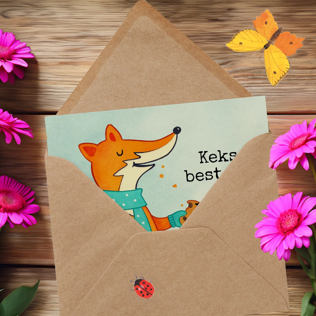 Deluxe Card Fox biscuit Design Klappkarte, Hochzeitskarte, Hochwertige Klappkarte, Geburtstagskarte, Einladungskarte, Karte, Glückwunschkarte, Hochwertige Grußkarte, Grußkarte, Fuchs, Winter, Küche Deko, Weihnachtszeit, Backen Spruch, Plätzchen, Kekse, Liebe, Füchse