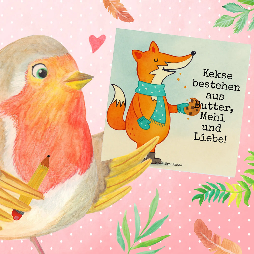 Deluxe Card Fox biscuit Design Klappkarte, Hochzeitskarte, Hochwertige Klappkarte, Geburtstagskarte, Einladungskarte, Karte, Glückwunschkarte, Hochwertige Grußkarte, Grußkarte, Fuchs, Winter, Küche Deko, Weihnachtszeit, Backen Spruch, Plätzchen, Kekse, Liebe, Füchse