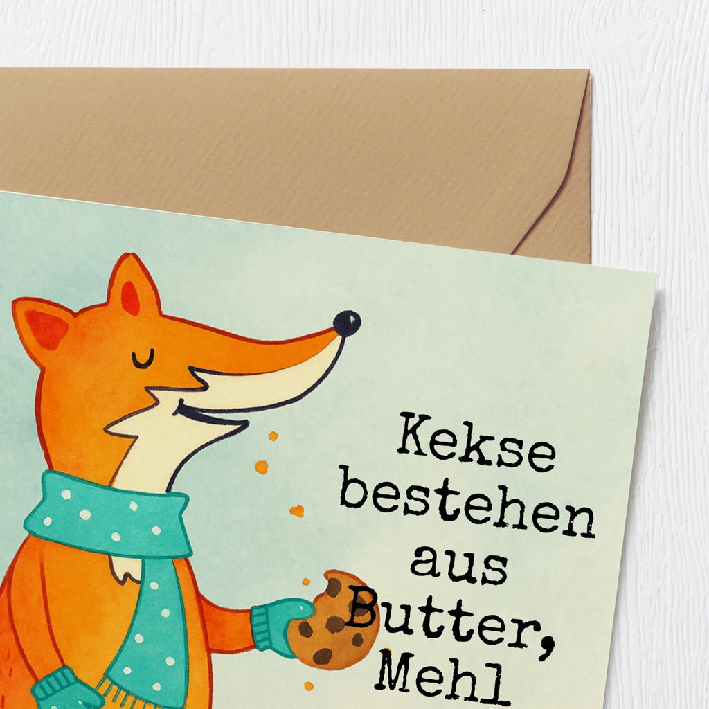 Deluxe Card Fox biscuit Design Klappkarte, Hochzeitskarte, Hochwertige Klappkarte, Geburtstagskarte, Einladungskarte, Karte, Glückwunschkarte, Hochwertige Grußkarte, Grußkarte, Fuchs, Winter, Küche Deko, Weihnachtszeit, Backen Spruch, Plätzchen, Kekse, Liebe, Füchse