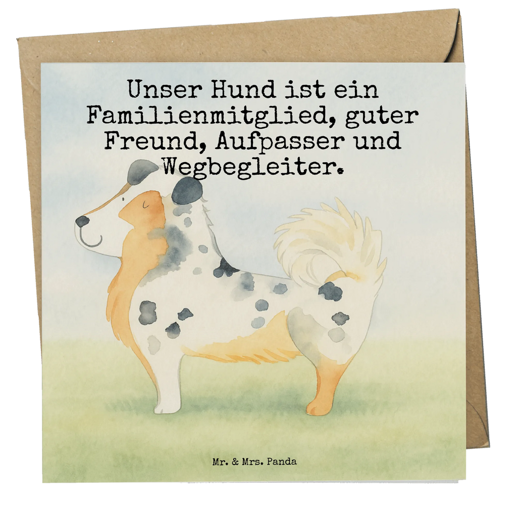 Deluxe Karte Hund Australien Shepherd Design Karte, Grußkarte, Klappkarte, Einladungskarte, Glückwunschkarte, Hochzeitskarte, Geburtstagskarte, Hochwertige Grußkarte, Hochwertige Klappkarte, Hund, Hundemotiv, Haustier, Hunderasse, Tierliebhaber, Hundebesitzer, Sprüche, Australien Shepherd, Shepherd, Hundeliebe, Familienhund, Spruch