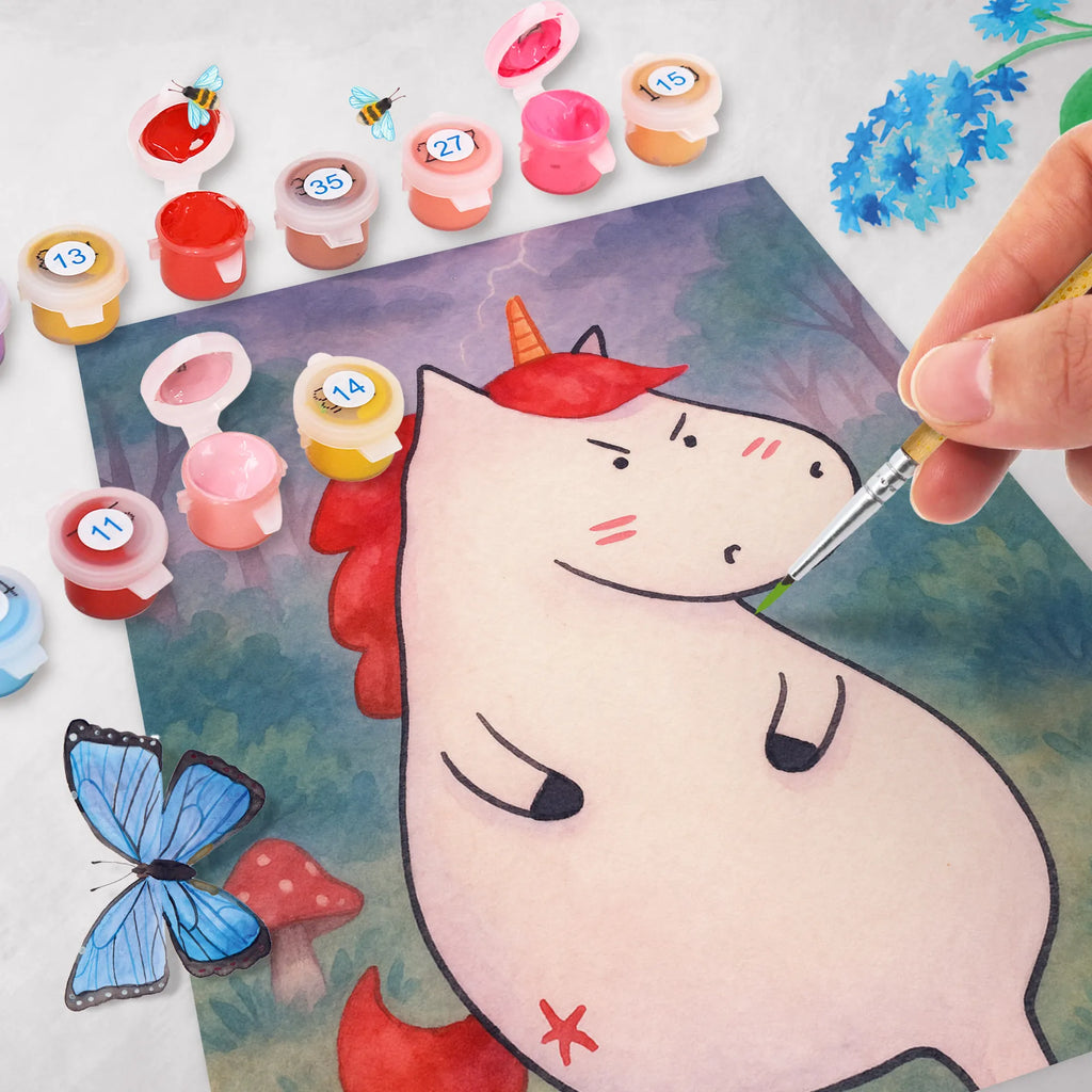 Malowanie według numerów Jednorożec gniew Design Jednorożec, jednorożce, dekoracje jednorożca, jednorożec