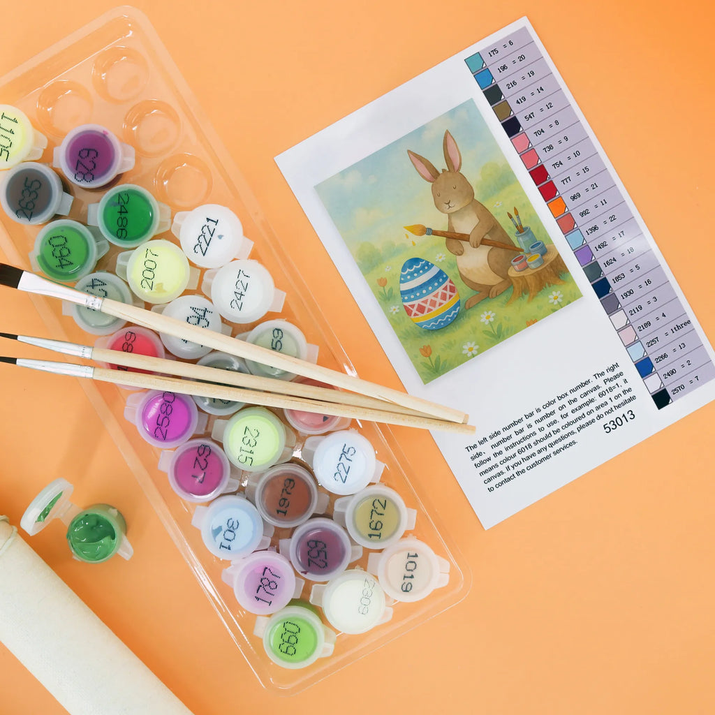 Malowanie według numerów Zając Malowanie jajek Design Kreativität, Malen, DIY, Kunstwerk, Baseln, Ausmalbild, Bastelidee, Malen nach Zahlen, Künstler, Ostern, Osterhase, Ostergeschenke, Osternest, Osterdeko, Geschenke zu Ostern, Ostern Geschenk, Ostergeschenke Kinder, Ostern Kinder, Eiermalen, Ostergrüße, Kaninchen, bemalte Ostereier, Frohe Ostern, Hase, Osterei, Osterblume