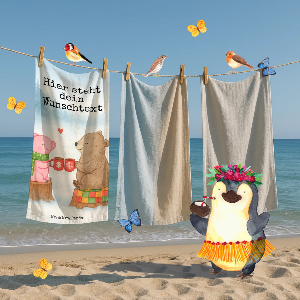 Personalisiertes Badehandtuch Glühschwein Sause Design Kinder Handtuch mit Namen, Saunatuch mit Namen, Personalisiertes Badetuch, Badetuch mit Namen, Duschtuch mit Namen, Personalisiertes Handtuch, Strandtuch mit Namen, Winter, Weihnachten, Weihnachtsdeko, Nikolaus, Advent, Heiligabend, Wintermotiv, Alles Gute, Bär, Prost, Schwein, Weihnachtszeit