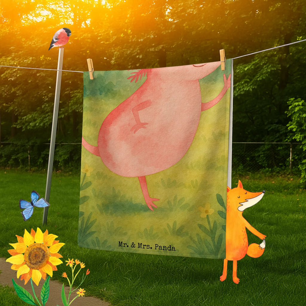 Badehandtuch Axolotl Tanzen Design Duschtuch, Badetuch, Strandtuch, Saunatuch, Kinder Handtuch, Axolotl, Molch, Axolot, Schwanzlurch, Lurch, Lurche, Dachschaden, Sterne, verrückt, Freundin, beste Freundin