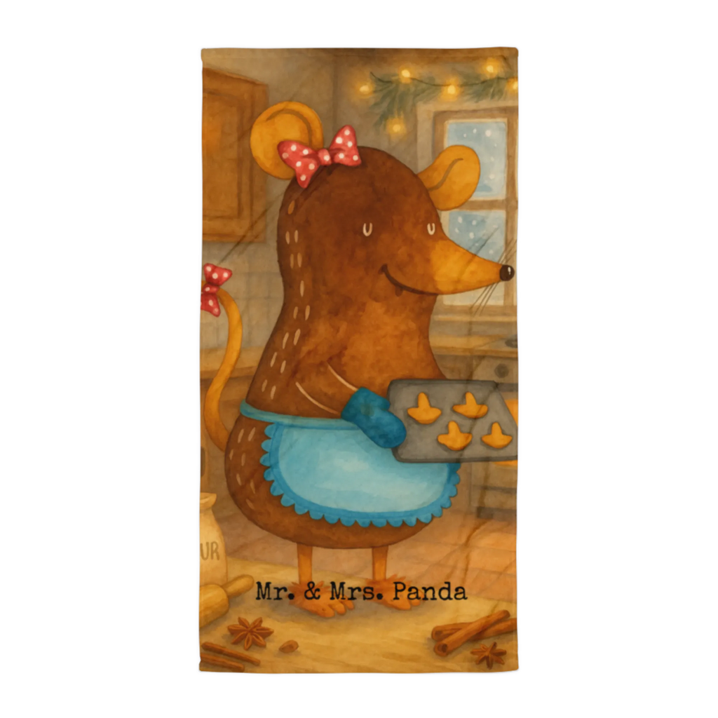 XL ręcznik kąpielowy Mysz ciastka Design Zima, Boże Narodzenie, dekoracje świąteczne, Mikołaj, Adwent, Wigilia, zimowy motyw