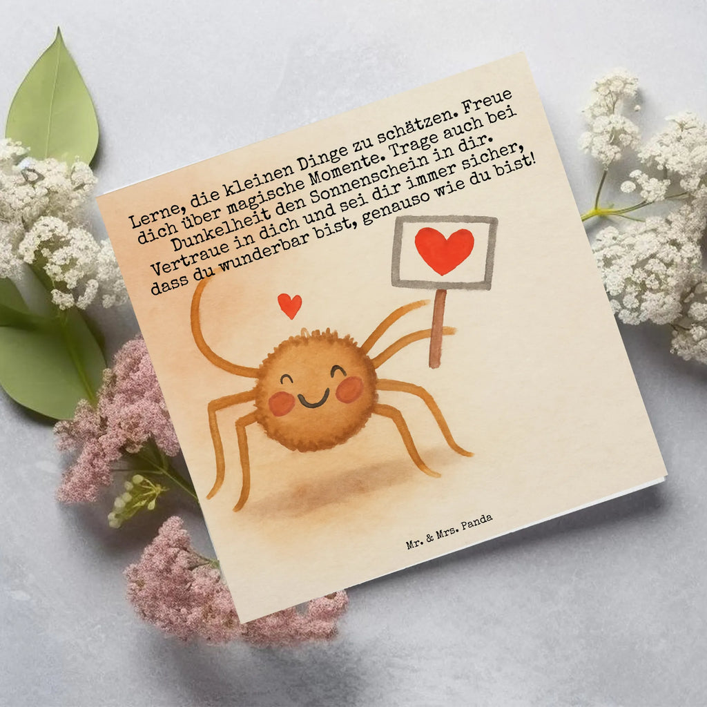 Deluxe Karte Spinne Agathe Motivation Design Karte, Grußkarte, Klappkarte, Einladungskarte, Glückwunschkarte, Hochzeitskarte, Geburtstagskarte, Hochwertige Grußkarte, Hochwertige Klappkarte, Spinne Agathe, Spinne, Agathe, Videos, Merchandise, Motivation, Glück, Liebe, Vertrauen, Dankeschön