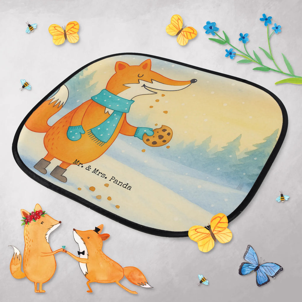 Car sun shade Fox biscuit Design children, car, sun visor, family, sun protection, windows, gift, back seat, fox, foxes, forest wildlife, clever as a fox, animal lover, christmas present, cookies, baking saying, christmas time, winter, love, kitchen decoration