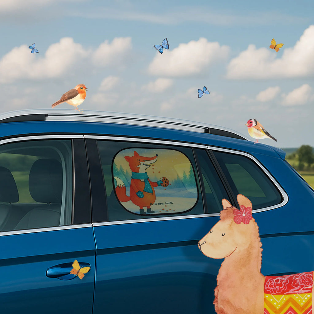 Car sun shade Fox biscuit Design children, car, sun visor, family, sun protection, windows, gift, back seat, fox, foxes, forest wildlife, clever as a fox, animal lover, christmas present, cookies, baking saying, christmas time, winter, love, kitchen decoration