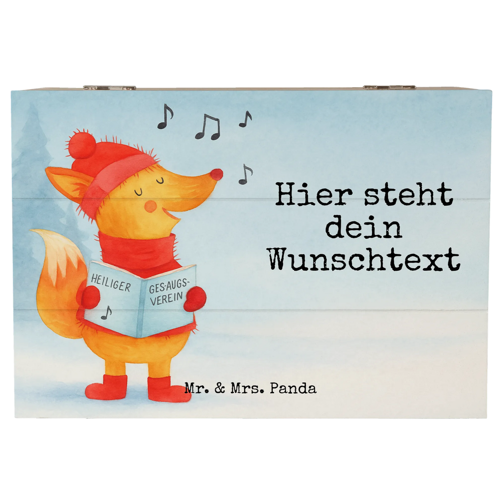 Personalisierte Holzkiste Fuchs Sänger Design Dekokiste mit Namen, Erinnerungskiste Personalisiert, Holzkiste Personalisiert, Aufbewahrungsbox Personalisiert, Erinnerungsbox Personalisiert, mit Namen, Kiste Personalisiert, Kiste mit Namen, Aufbewahrungsbox mit Namen, Truhe mit Namen, Truhe Personalisiert, Schatzkiste Personalisiert, Schatulle Personalisiert, Geschenkbox personalisiert, Erinnerungskiste, Dekokiste Personalisiert, Erinnerungsbox mit Namen, Schatulle mit Namen, Schatzkiste mit Namen, GEschenkdose personalisiert, Holzkiste mit Namen, Winter, Weihnachten, Weihnachtsdeko, Nikolaus, Advent, Heiligabend, Wintermotiv, Geschenk Sänger, Sänger, Füchse, Singen, Weihnachtslieder, Fuchs