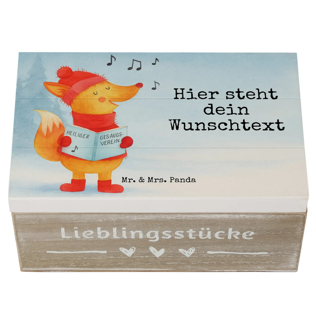 Personalisierte Holzkiste Fuchs Sänger Design Dekokiste mit Namen, Erinnerungskiste Personalisiert, Holzkiste Personalisiert, Aufbewahrungsbox Personalisiert, Erinnerungsbox Personalisiert, mit Namen, Kiste Personalisiert, Kiste mit Namen, Aufbewahrungsbox mit Namen, Truhe mit Namen, Truhe Personalisiert, Schatzkiste Personalisiert, Schatulle Personalisiert, Geschenkbox personalisiert, Erinnerungskiste, Dekokiste Personalisiert, Erinnerungsbox mit Namen, Schatulle mit Namen, Schatzkiste mit Namen, GEschenkdose personalisiert, Holzkiste mit Namen, Winter, Weihnachten, Weihnachtsdeko, Nikolaus, Advent, Heiligabend, Wintermotiv, Geschenk Sänger, Sänger, Füchse, Singen, Weihnachtslieder, Fuchs