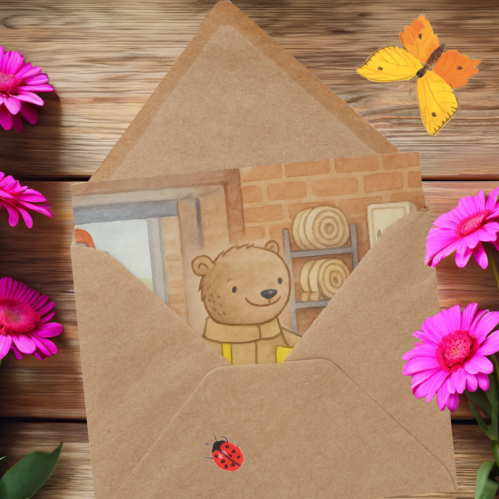 Deluxe Karte Bär Freiwillige Feuerwehr Design Hochwertige Klappkarte, Hochzeitskarte, Grußkarte, Glückwunschkarte, Geburtstagskarte, Hochwertige Grußkarte, Klappkarte, Einladungskarte, Karte, Geschenk, Sport, Sportart, Hobby, Schenken, Danke, Dankeschön, Auszeichnung, Gewinn, Sportler, Feuerwehrfest, Freiwillige Feuerwehr, Jugendfeuerwehr