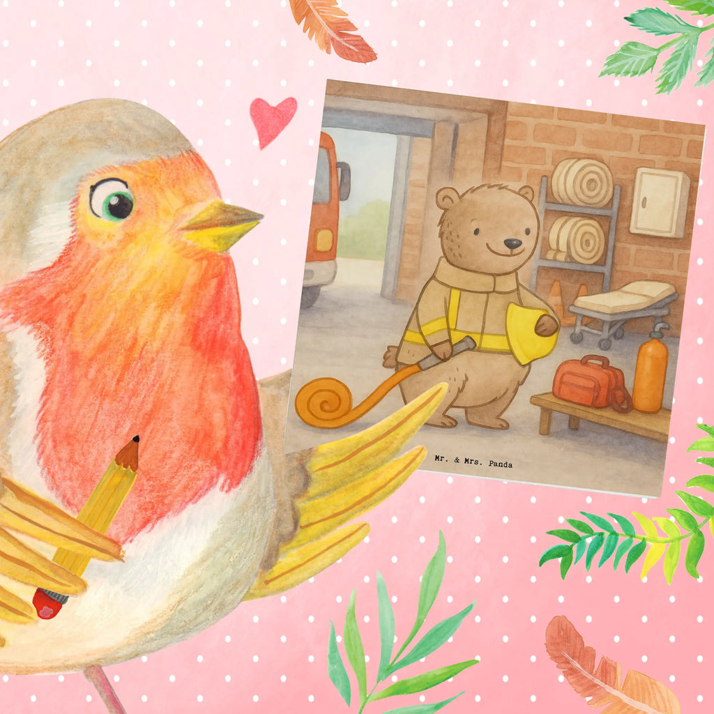 Deluxe Karte Bär Freiwillige Feuerwehr Design Hochwertige Klappkarte, Hochzeitskarte, Grußkarte, Glückwunschkarte, Geburtstagskarte, Hochwertige Grußkarte, Klappkarte, Einladungskarte, Karte, Geschenk, Sport, Sportart, Hobby, Schenken, Danke, Dankeschön, Auszeichnung, Gewinn, Sportler, Feuerwehrfest, Freiwillige Feuerwehr, Jugendfeuerwehr