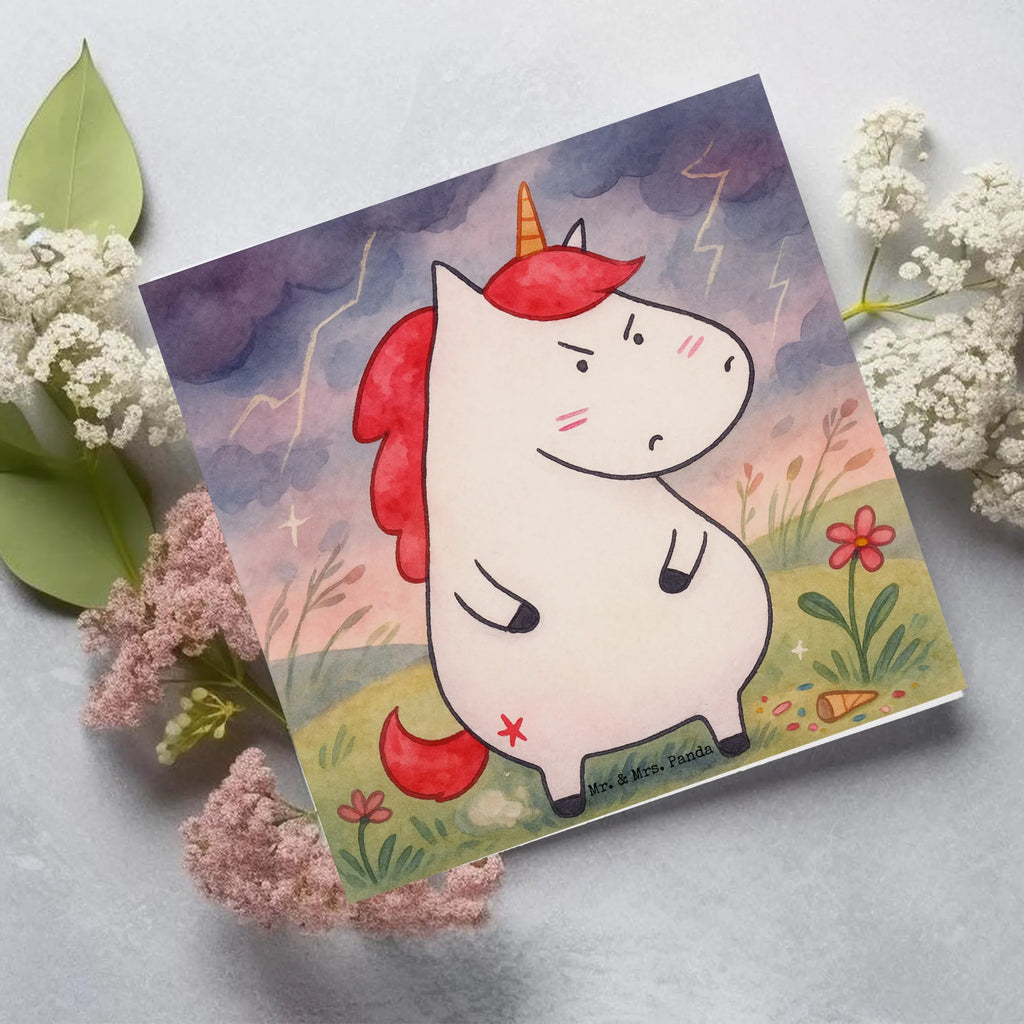 Karta Deluxe Jednorożec gniew Design Jednorożec, jednorożce, dekoracje jednorożca, jednorożec