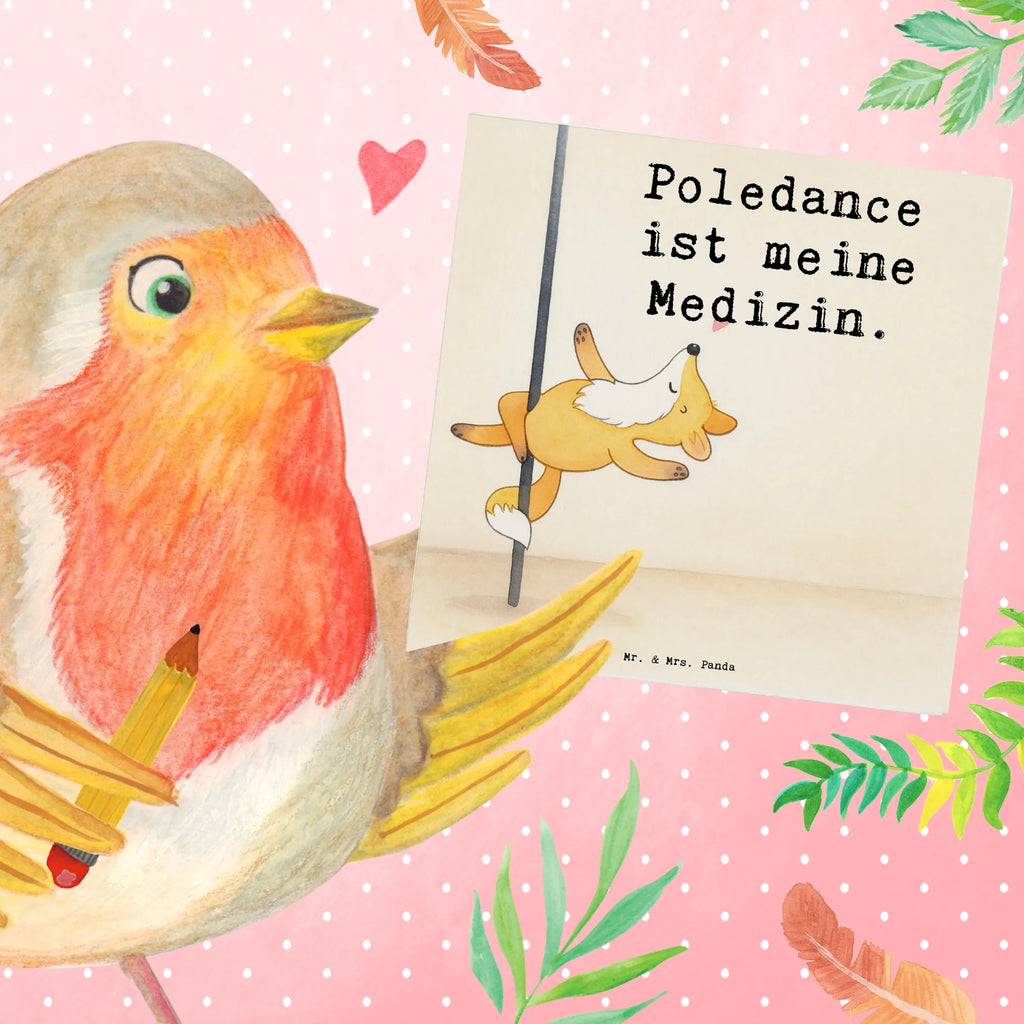 Deluxe Karte Fuchs Poledance Design Einladungskarte, Hochwertige Grußkarte, Grußkarte, Geburtstagskarte, Karte, Hochzeitskarte, Glückwunschkarte, Hochwertige Klappkarte, Klappkarte, Geschenk, Sport, Sportart, Hobby, Schenken, Danke, Dankeschön, Auszeichnung, Gewinn, Sportler, Tanzen, Tanz, Pole Dance