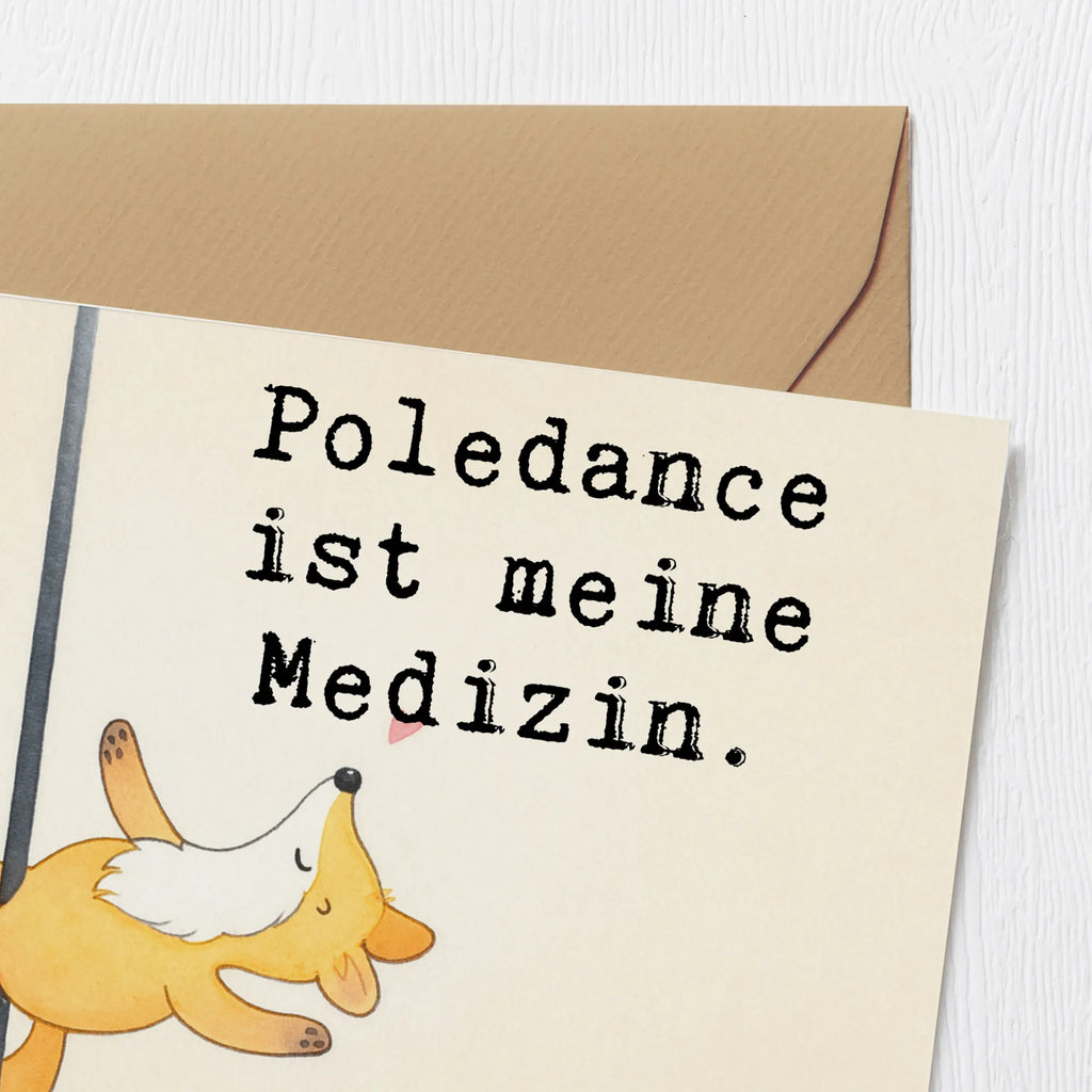 Deluxe Karte Fuchs Poledance Design Einladungskarte, Hochwertige Grußkarte, Grußkarte, Geburtstagskarte, Karte, Hochzeitskarte, Glückwunschkarte, Hochwertige Klappkarte, Klappkarte, Geschenk, Sport, Sportart, Hobby, Schenken, Danke, Dankeschön, Auszeichnung, Gewinn, Sportler, Tanzen, Tanz, Pole Dance