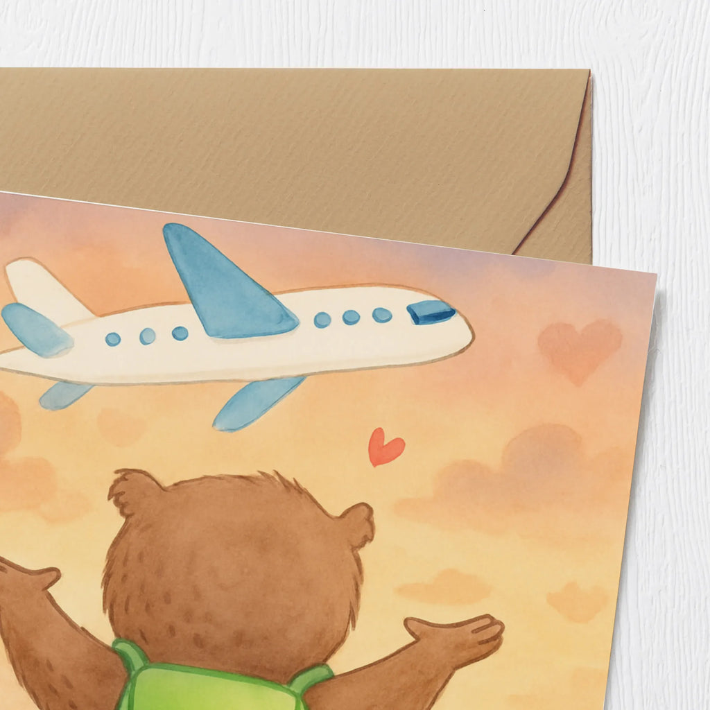 Deluxe Karte Bär Flugzeug Design Karte, Grußkarte, Klappkarte, Einladungskarte, Glückwunschkarte, Hochzeitskarte, Geburtstagskarte, Hochwertige Grußkarte, Hochwertige Klappkarte, Liebe, Partner, Freund, Freundin, Ehemann, Ehefrau, Heiraten, Verlobung, Heiratsantrag, Liebesgeschenk, Jahrestag, Hocheitstag, Valentinstag, Geschenk für Frauen, Hochzeitstag, Mitbringsel, Geschenk für Freundin, Geschenk für Partner, Liebesbeweis, für Männer, für Ehemann