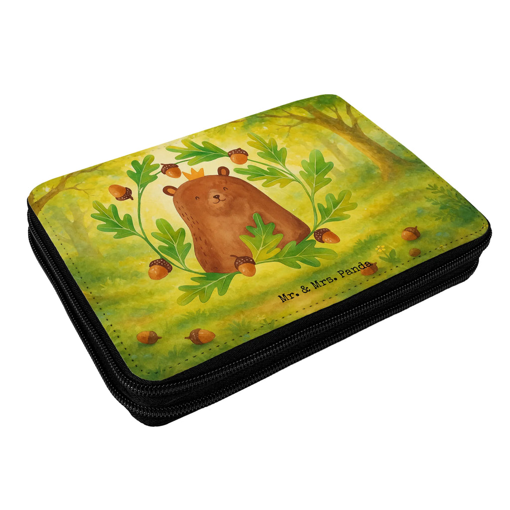 Leather folder bear king Design child, pencil bag, pencil case, primary school, gift, pen roll, pupil, enrolment, school, motif, bear, teddy, teddy bear, cuddly toy, world best daddy, Daddy, best daddy, Daddy Bear, Father, Dad, Father's Day, Bear