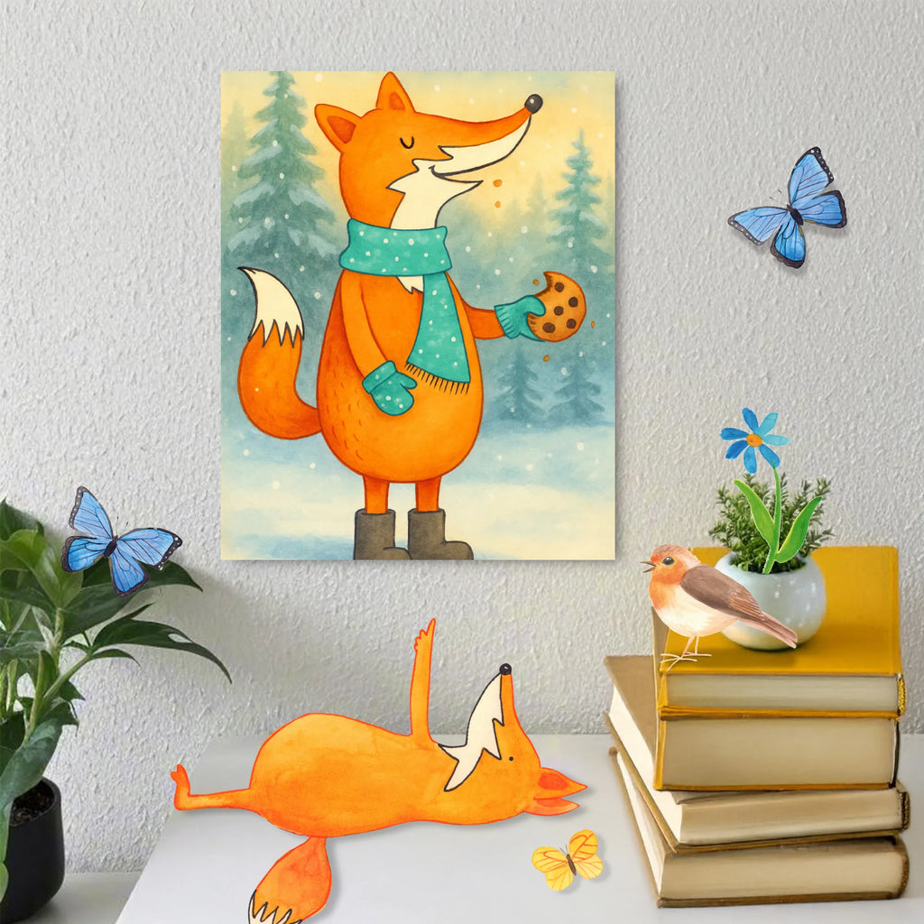 Paint by Numbers Fox biscuit Design Kunstwerk, Kreativität, Malen, DIY, Malen nach Zahlen, Künstler, Ausmalbild, Baseln, Bastelidee, Fuchs, Füchse, Backen Spruch, Winter, Weihnachtszeit, Kekse, Plätzchen, Liebe, Küche Deko